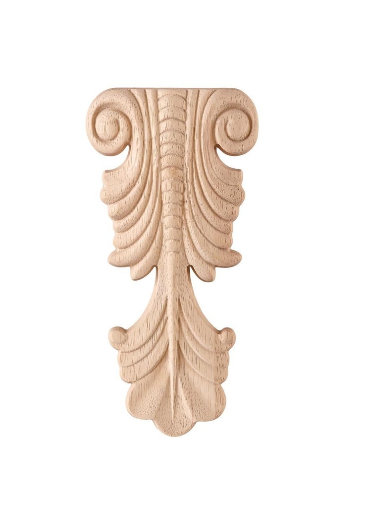 Wood decorative capitel with sculptures