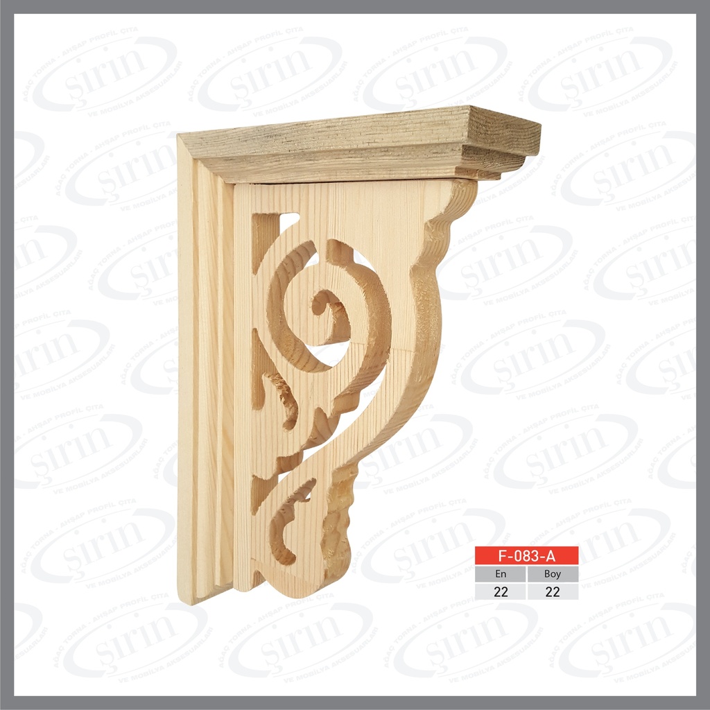 Wood decorative capitel with sculptures