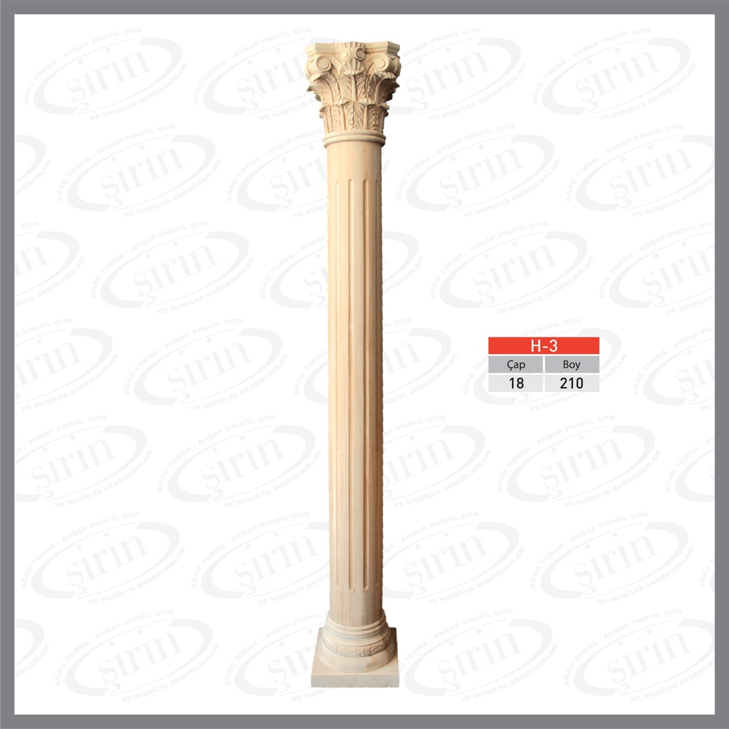 Decorative wooden columns with sculptures