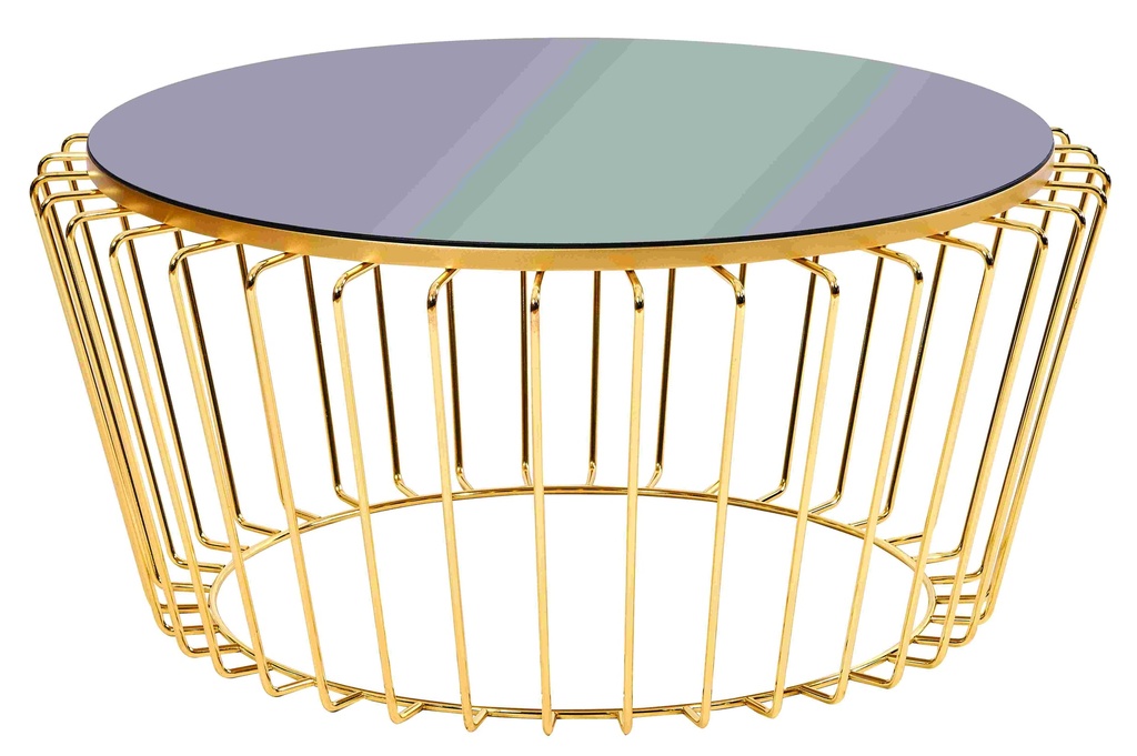 Table en métal rond