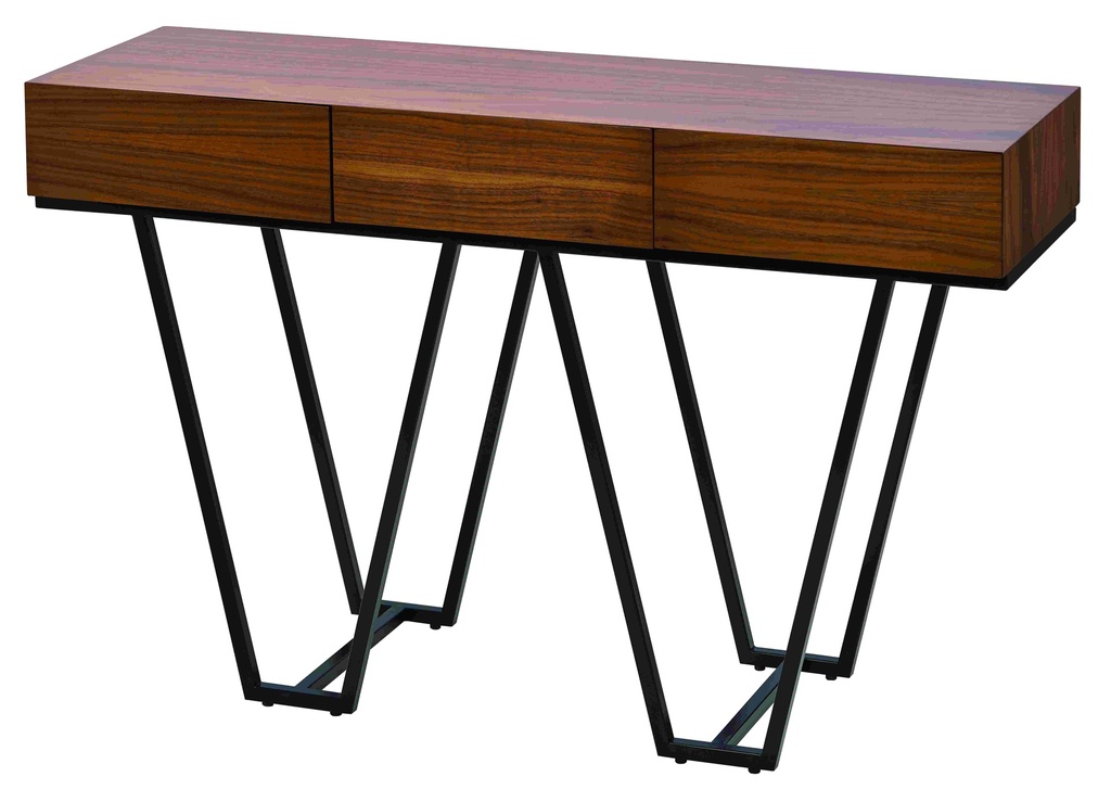 Metal and wood console