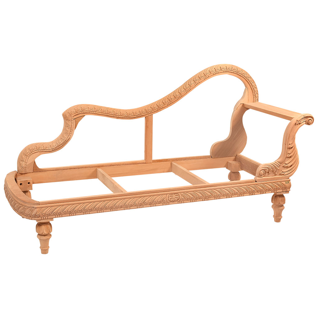 Holz Sofa Skelett mit Skulptur​