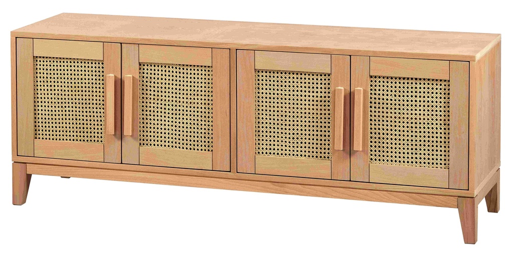 Holz und MDF TV Kommode mit Rattan