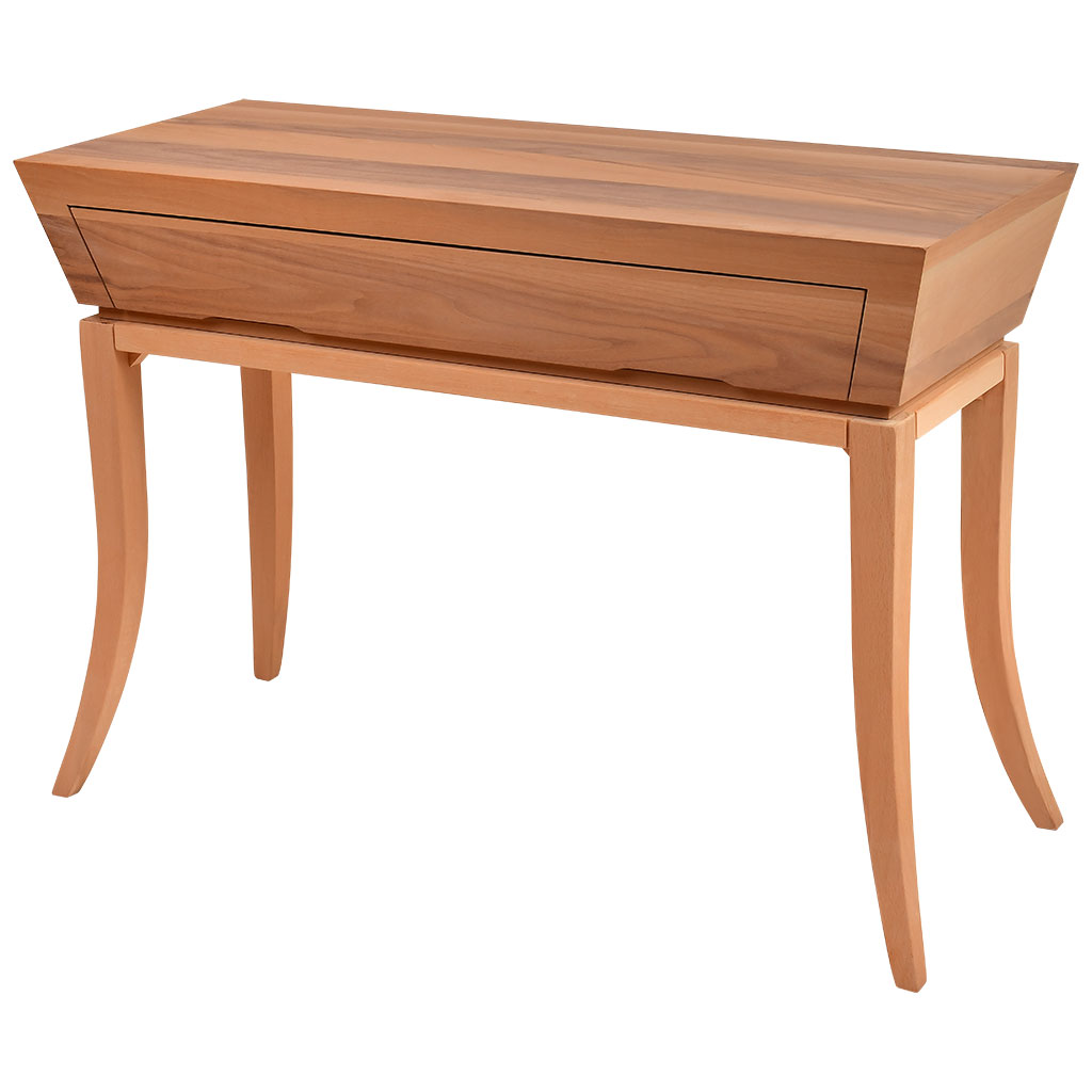 Console en bois et MDF avec placage de noix