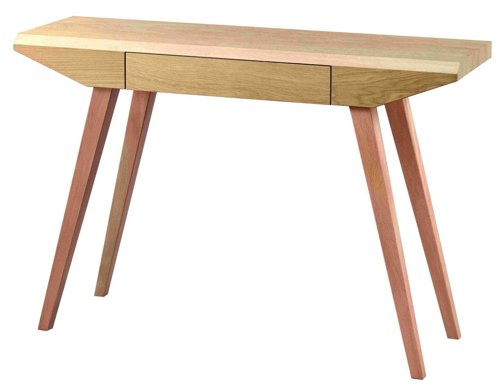 Console en bois avec placage en chêne