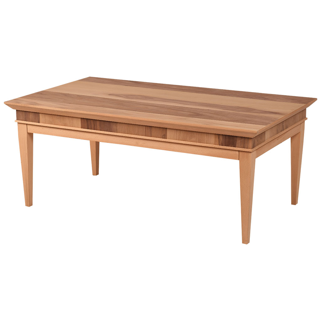 Table basse en bois avec placage en noyer