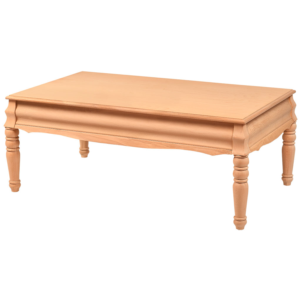 La table basse rectangulaire en bois