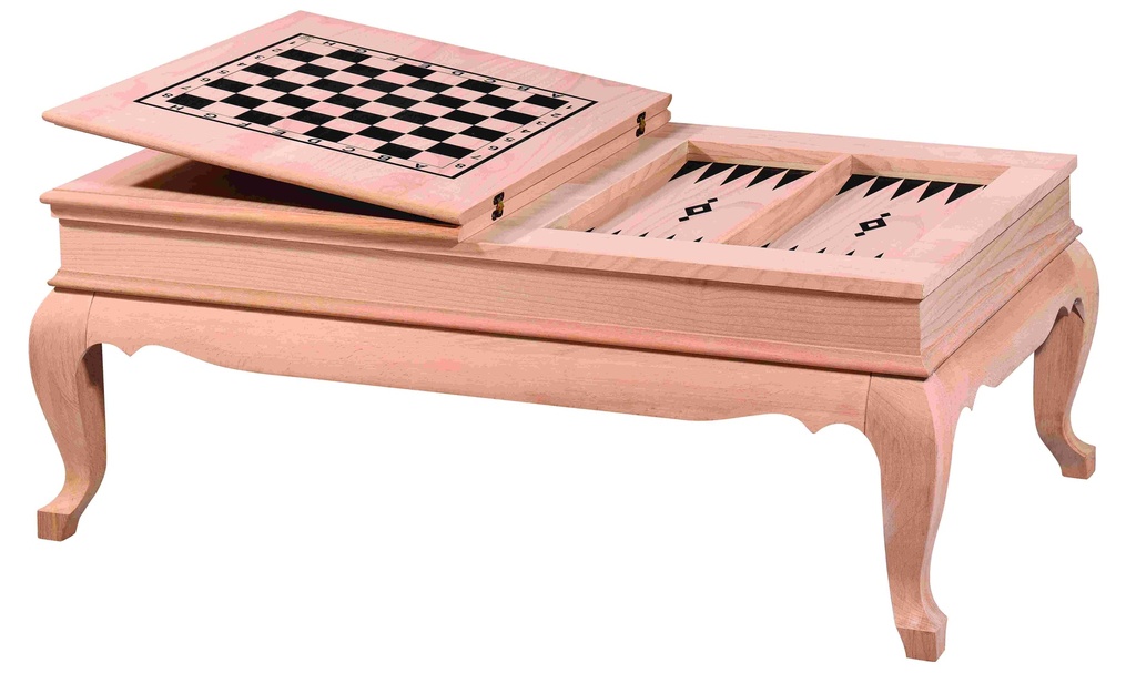 Rechteckiger Schach Tisch aus Holz