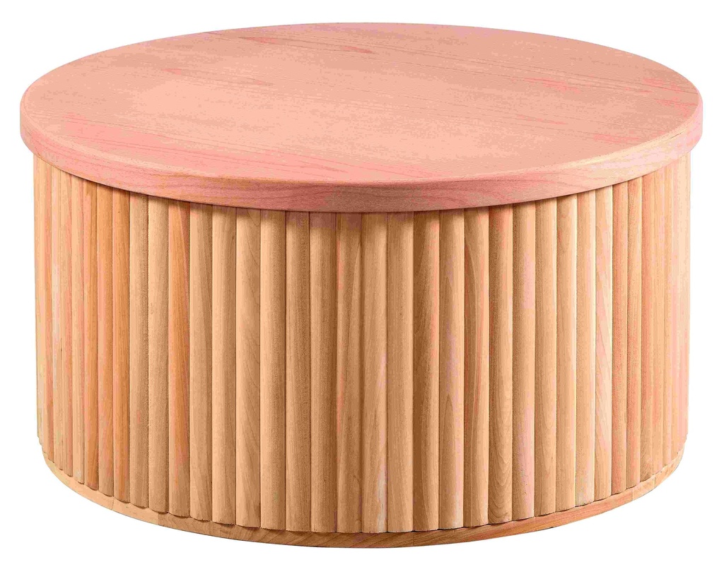 Wooden round coffee table