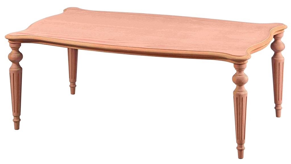 La table basse rectangulaire en bois