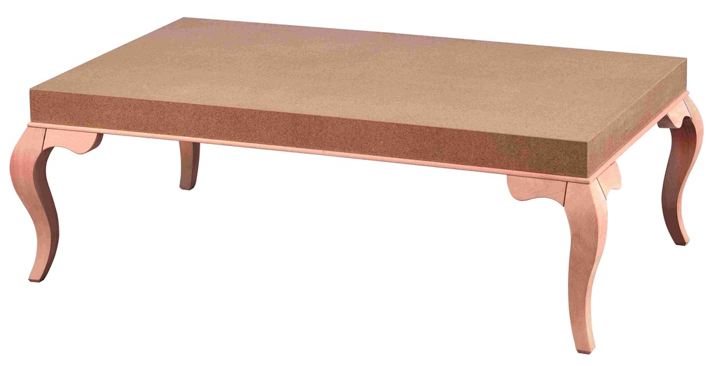 Rechteckiger Couchtisch aus Holz und MDF