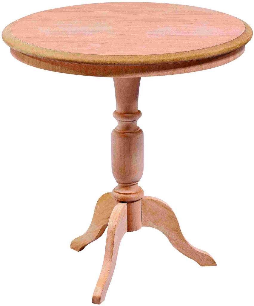 Round wooden table