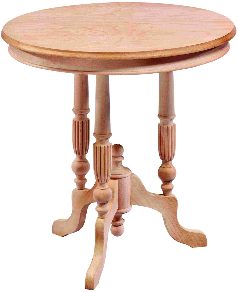 Round wooden table