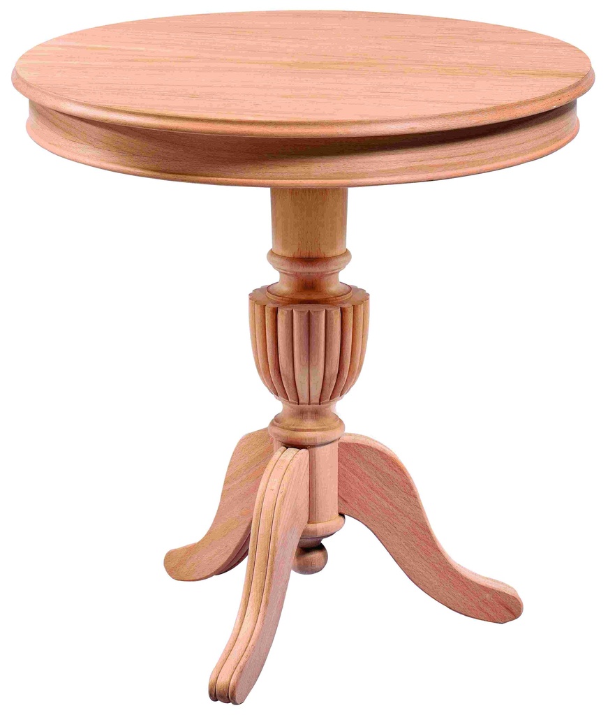 Round wooden table