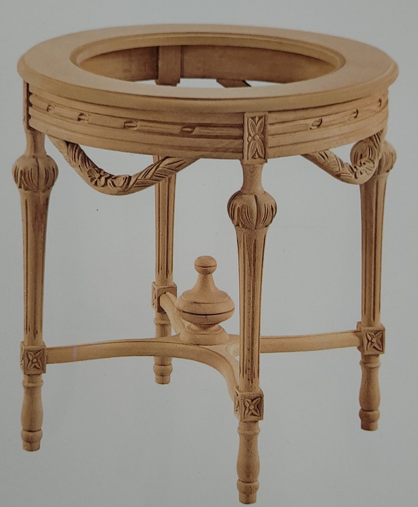 Round wooden table