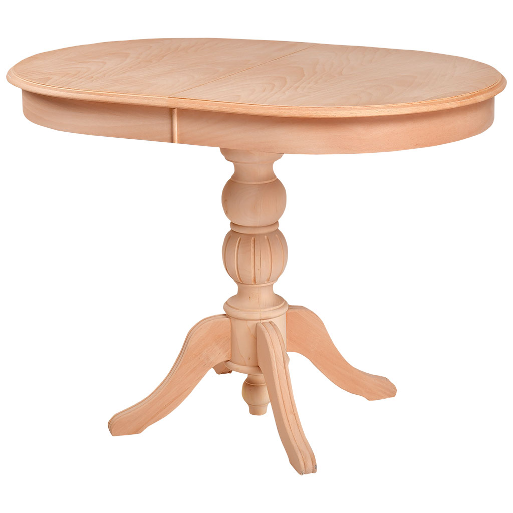 Wood -extendable oval table