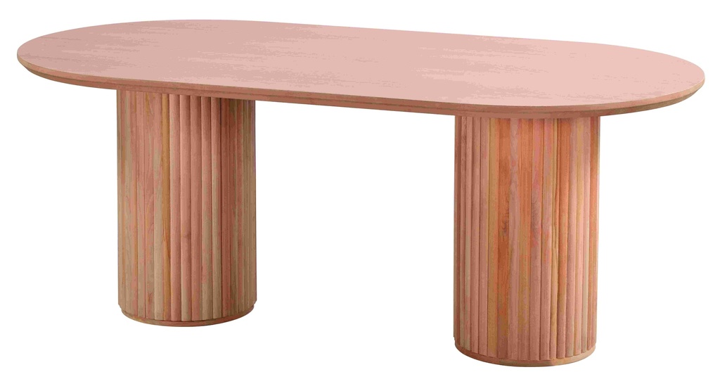 The fixed round table of wood