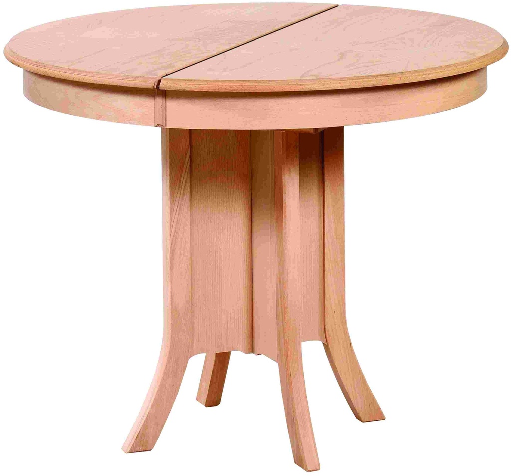 Round table extendable wooden