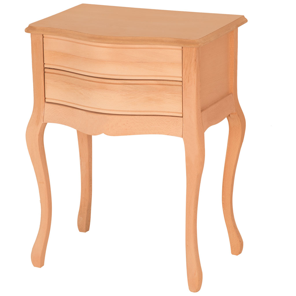 Wooden bedside table