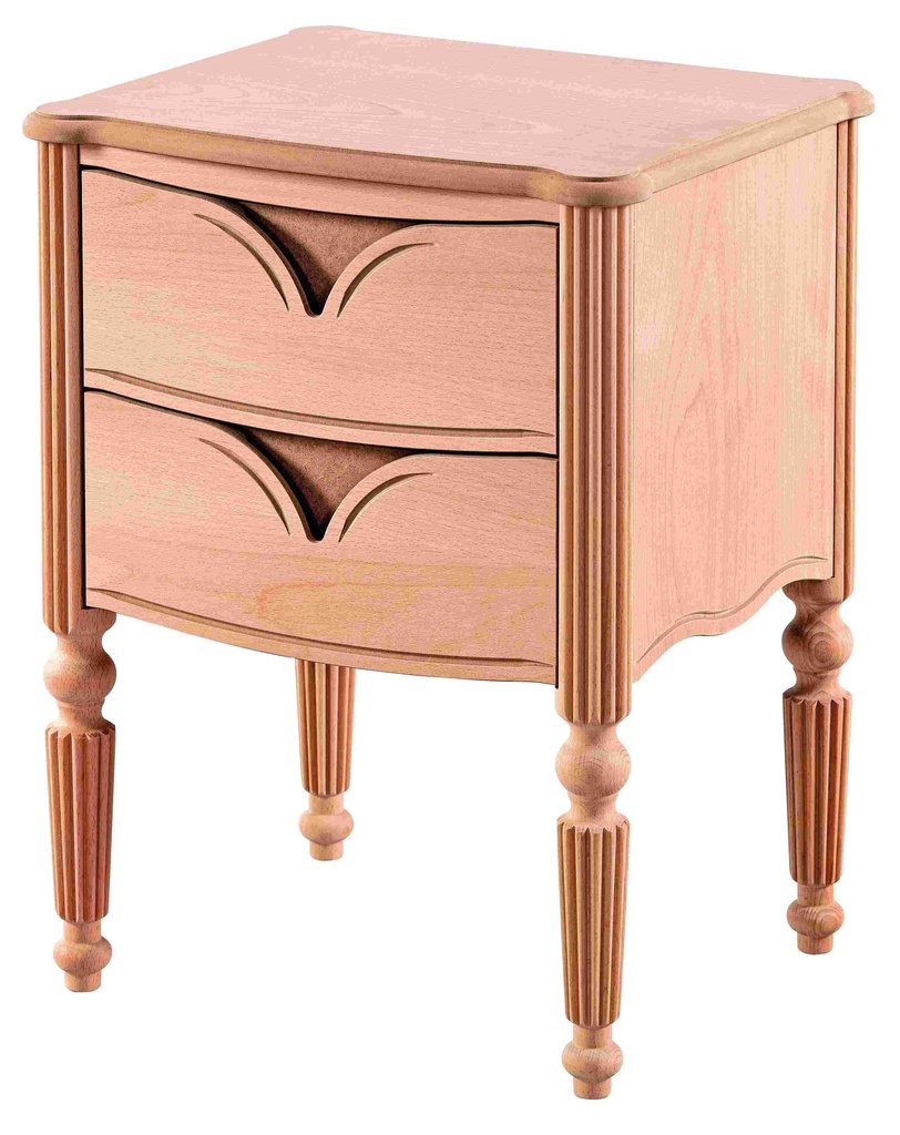 Wooden bedside table