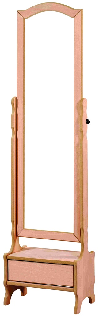 The mirror frame with wooden support