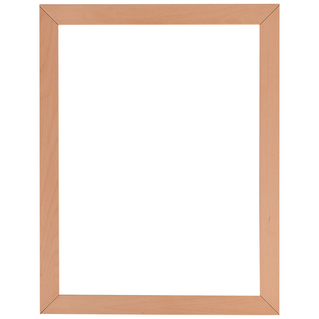 The frame of the wooden rectangular mirror