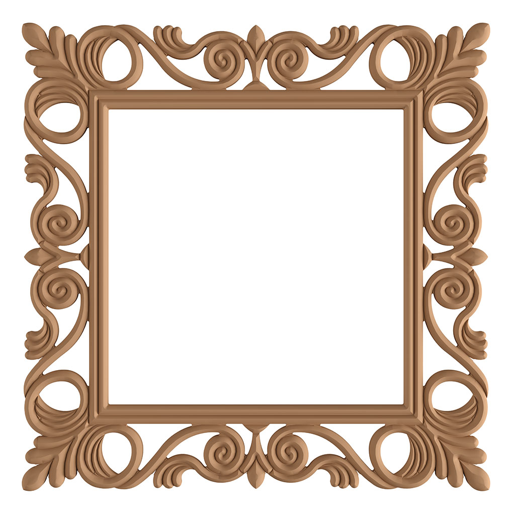 The square mirror frame in MDF