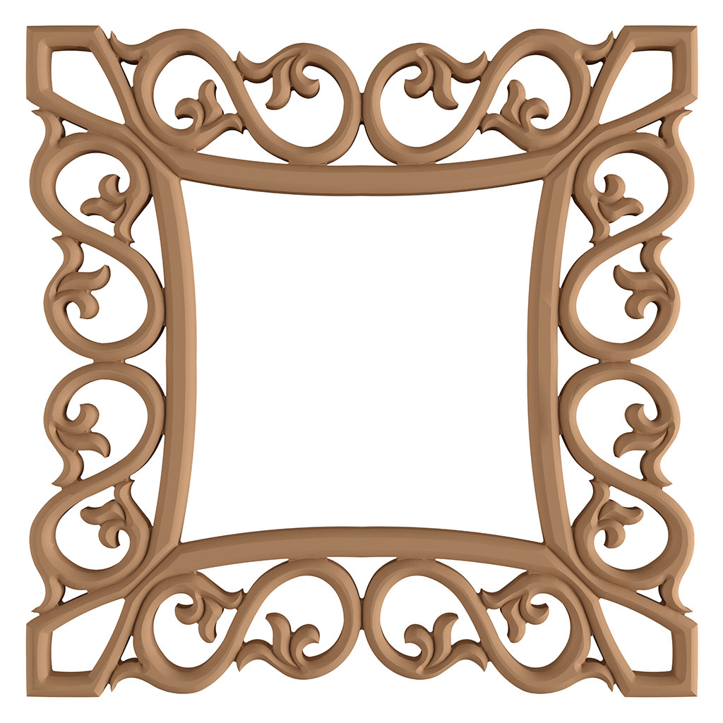 The square mirror frame in MDF