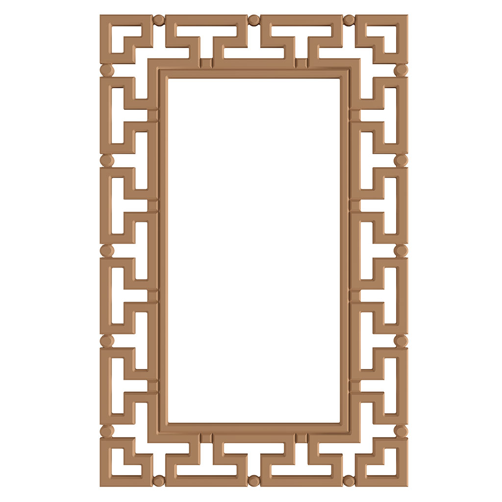 The rectangular mirror frame in MDF