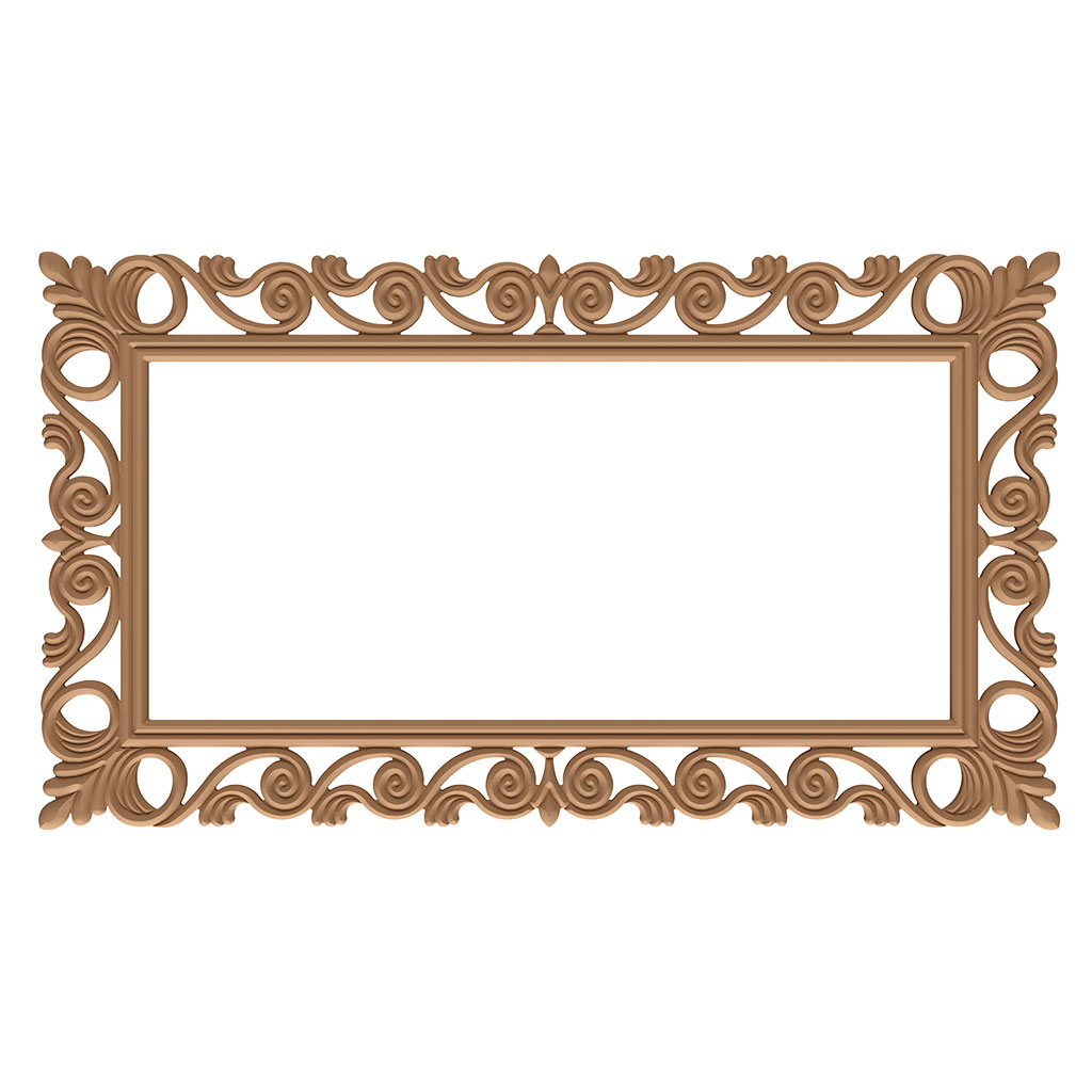 The rectangular mirror frame in MDF