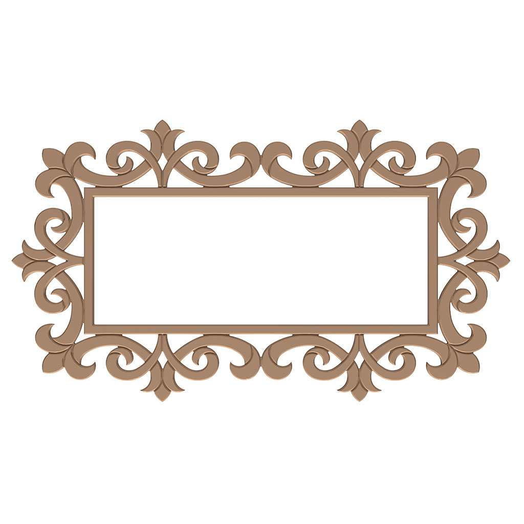 The rectangular mirror frame in MDF