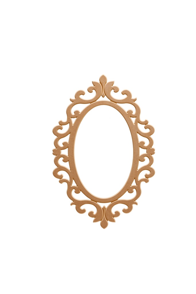 The frame of the mdf oval mirror