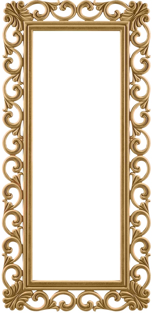 The rectangular mirror frame in MDF