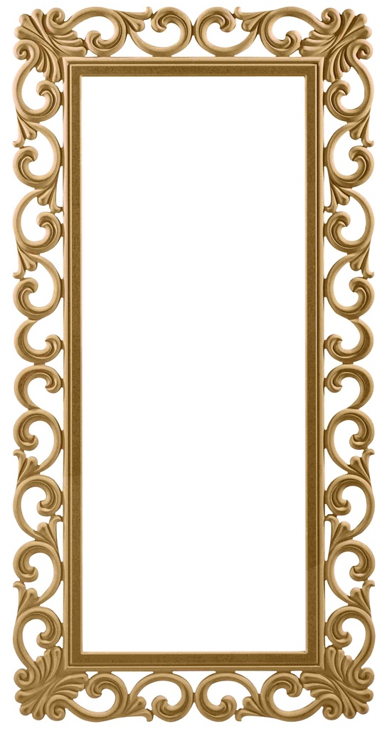 The rectangular mirror frame in MDF