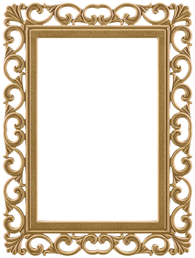 The rectangular mirror frame in MDF