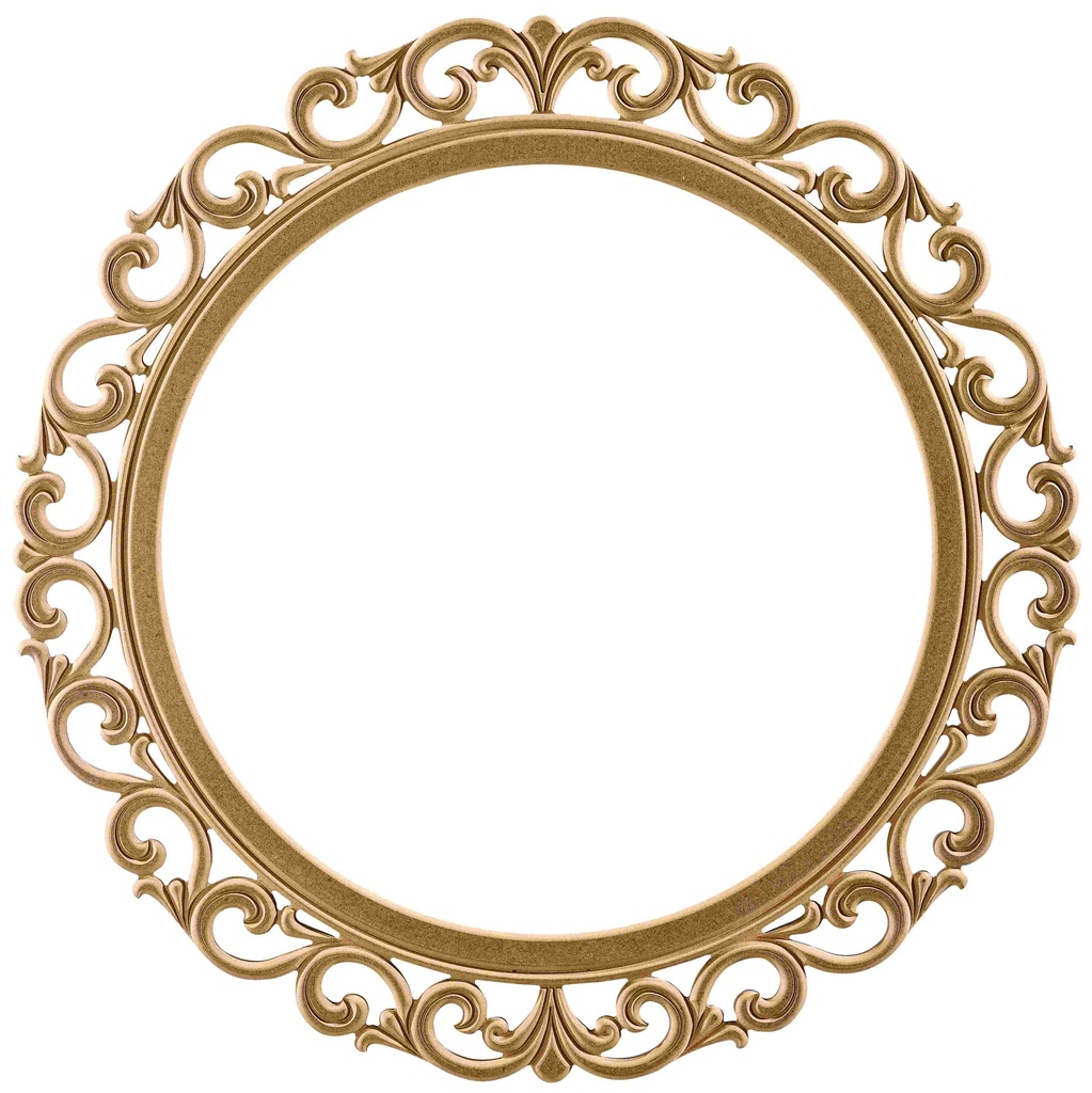 Rama Round Mirror in MDF