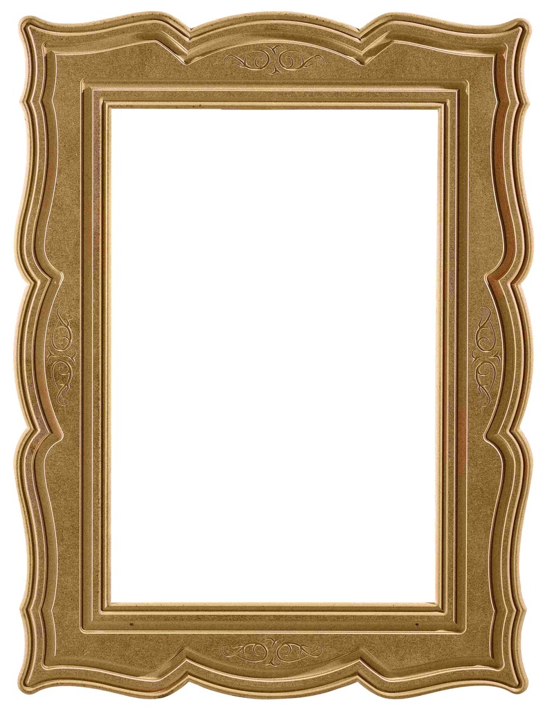 The rectangular mirror frame in MDF