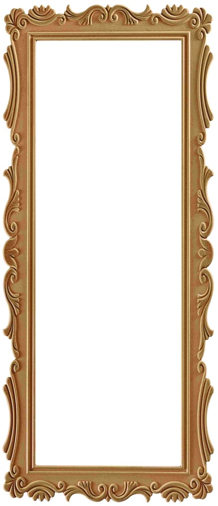 The rectangular mirror frame in MDF