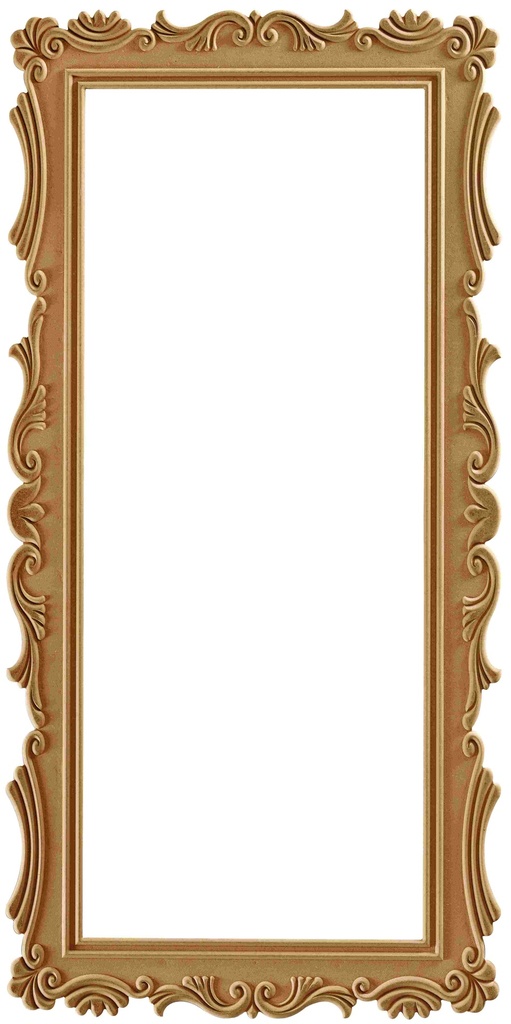 The rectangular mirror frame in MDF