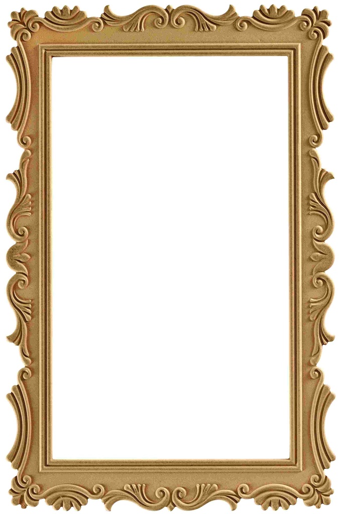 The rectangular mirror frame in MDF