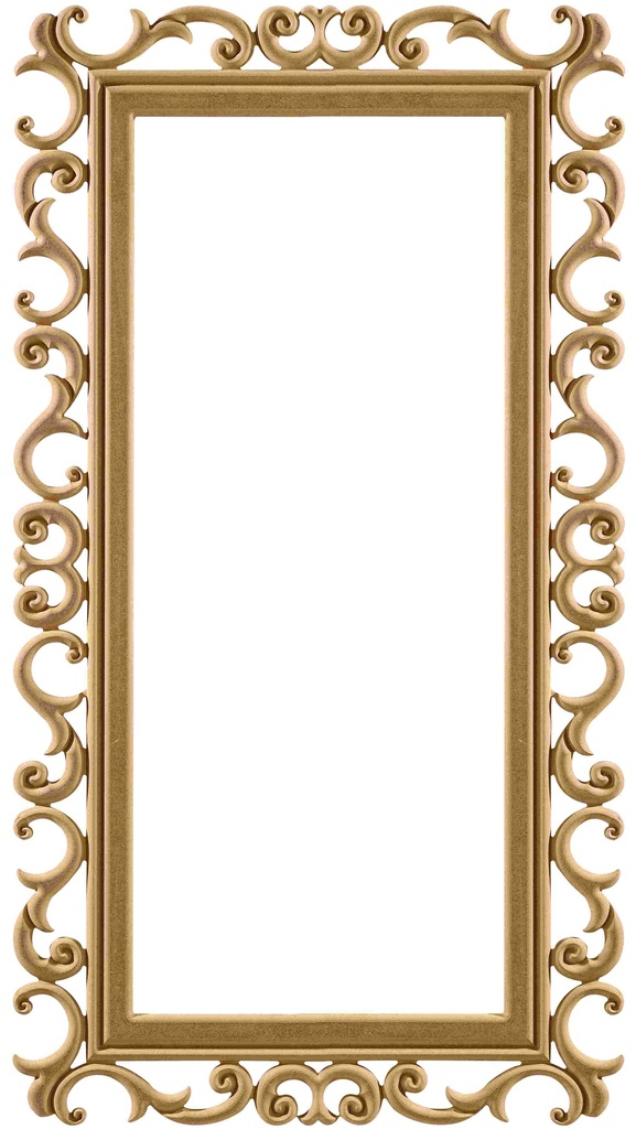 The rectangular mirror frame in MDF