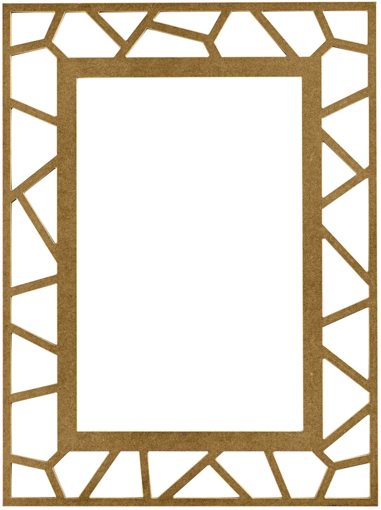 The rectangular mirror frame in MDF