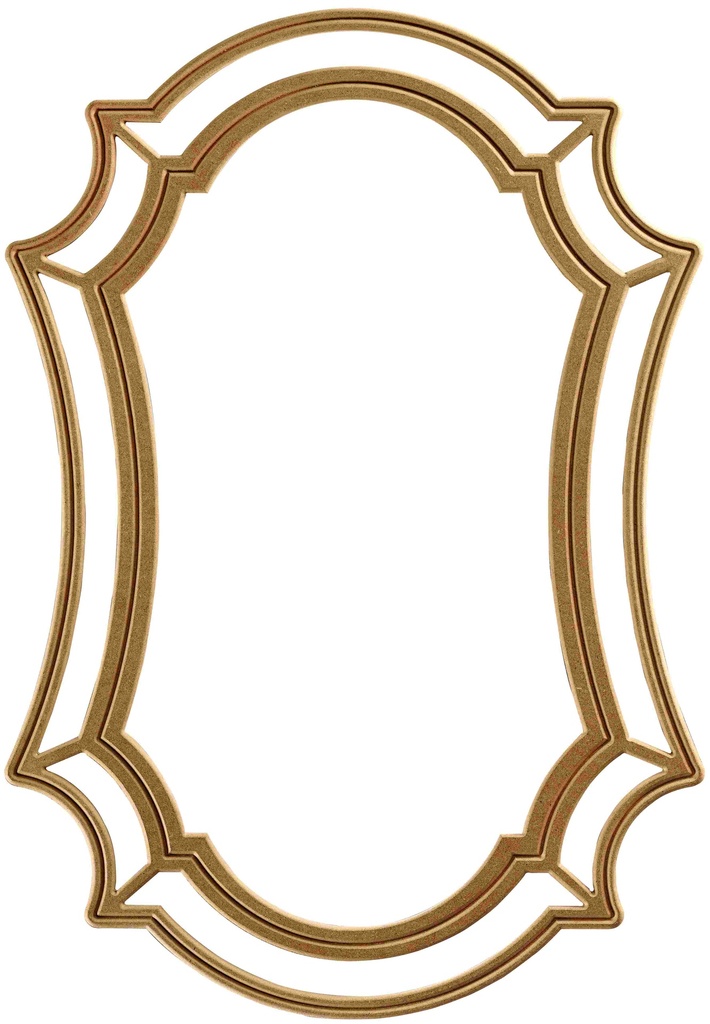 The oval mirror frame in MDF