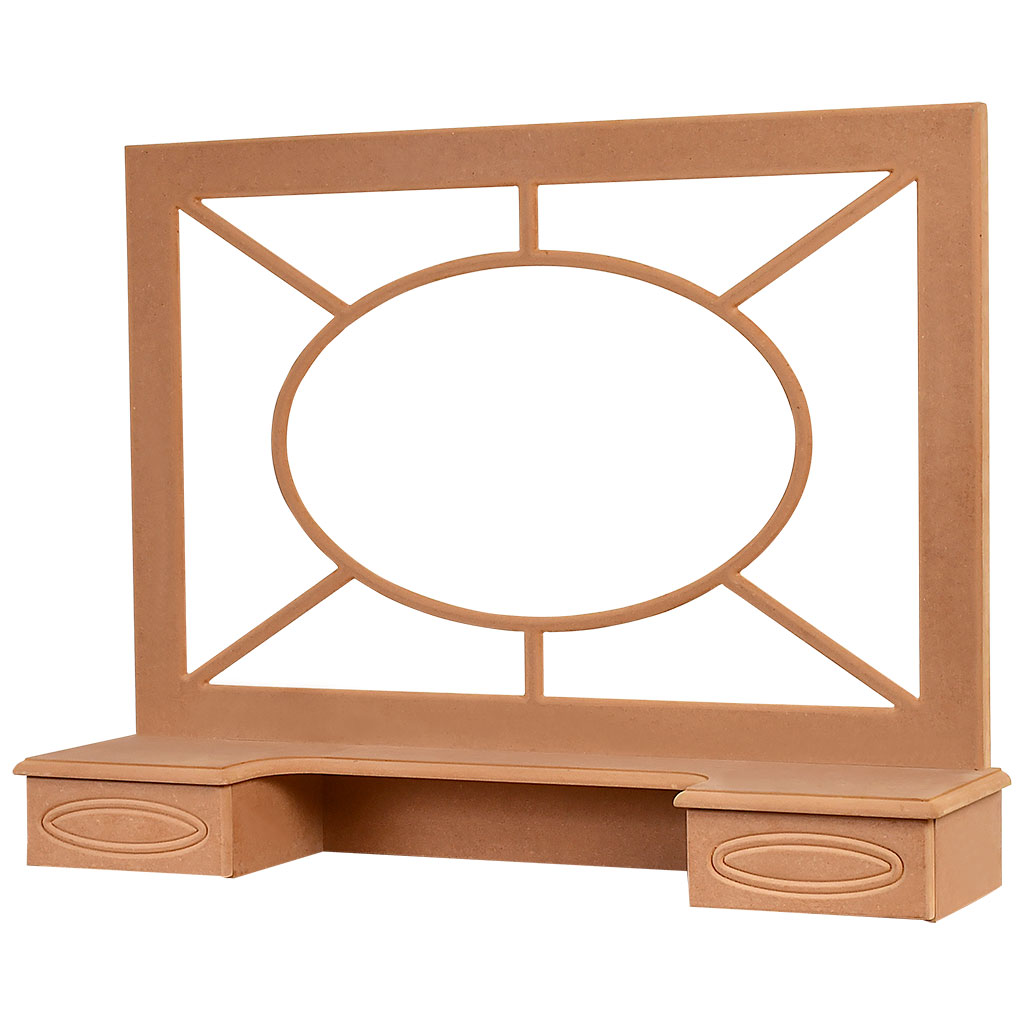 Miroir de maquillage à cadre avec tiroirs MDF