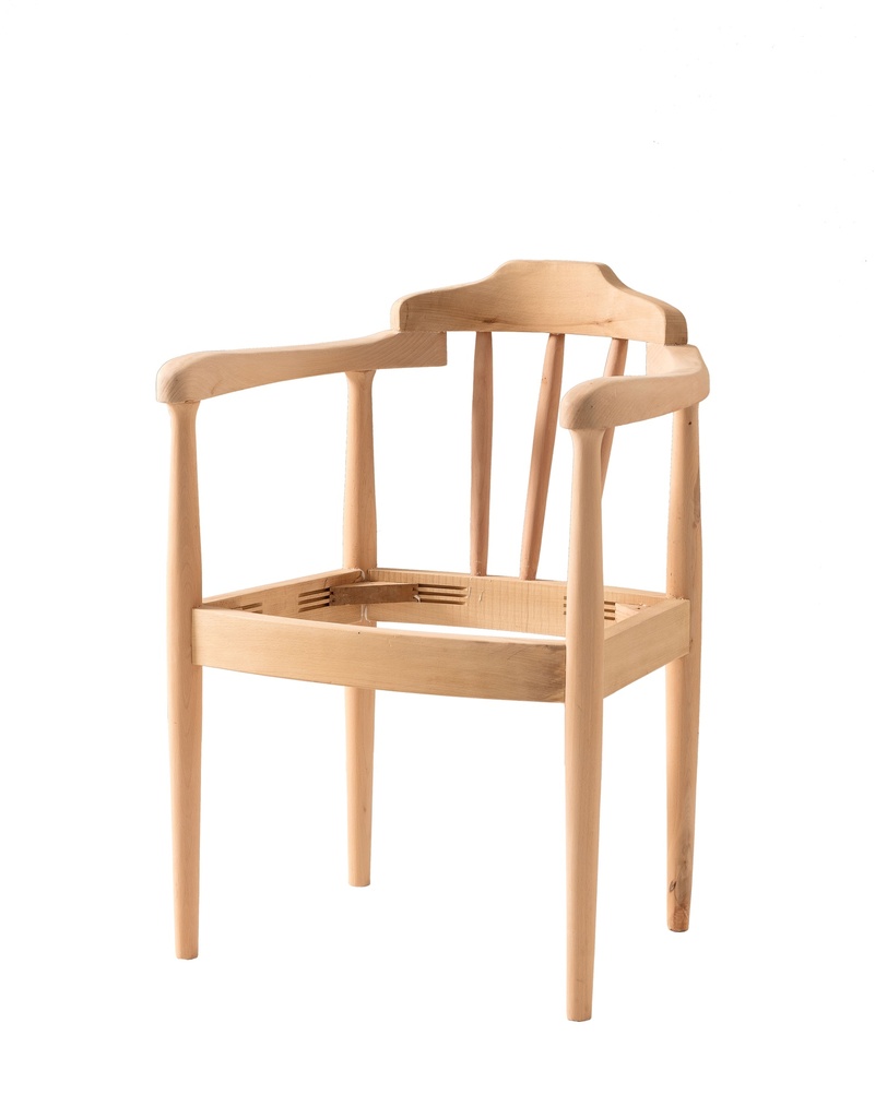 Skeleton wooden chair with arms