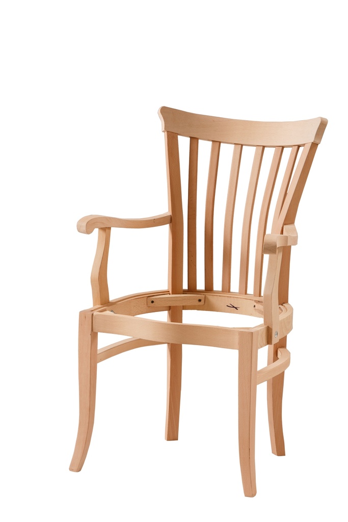 Skeleton wooden chair with arms