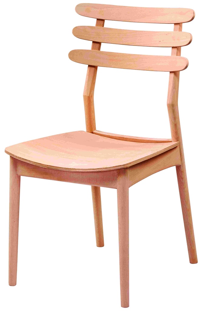 Chaise en bois squelette avec bras