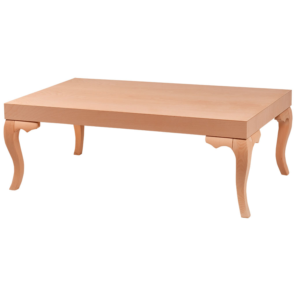 La table basse rectangulaire en bois