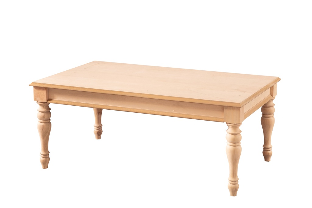 La table basse rectangulaire en bois