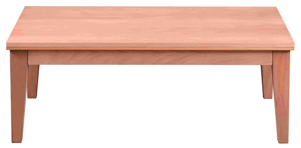 La table basse rectangulaire en bois